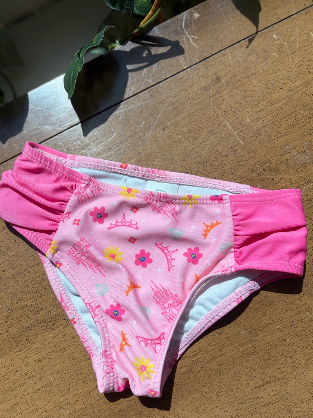 Disney Princess Swim Bottoms 3T Pink Ruffle Toddler Bathing Suit Girls